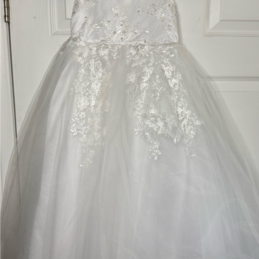 Elegant White Lace Kids Dress